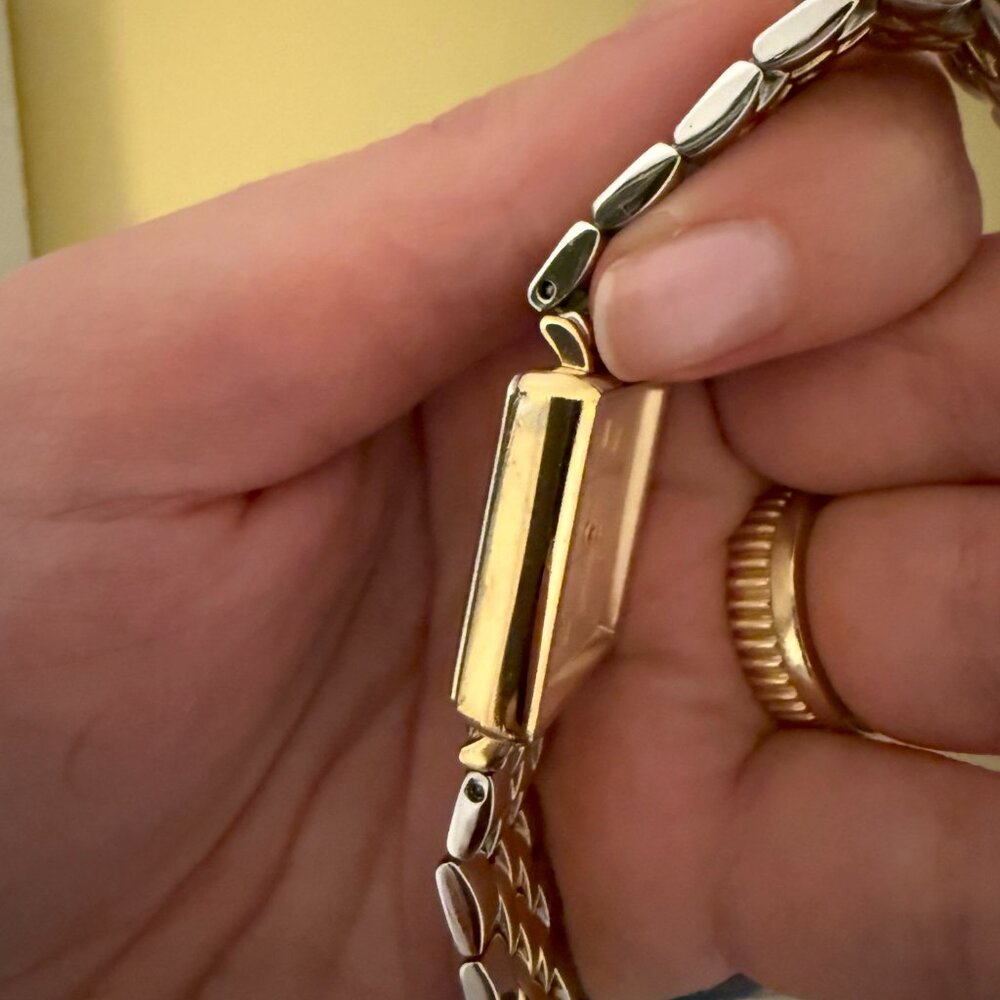 Rosefield Gold & Silver Square Dial Watch + Extra Links (Needs Battery) - Picture 4 of 4